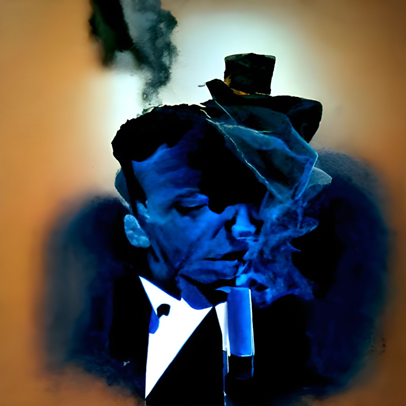 Brooding Portrait of a Man in Velvet Jacket