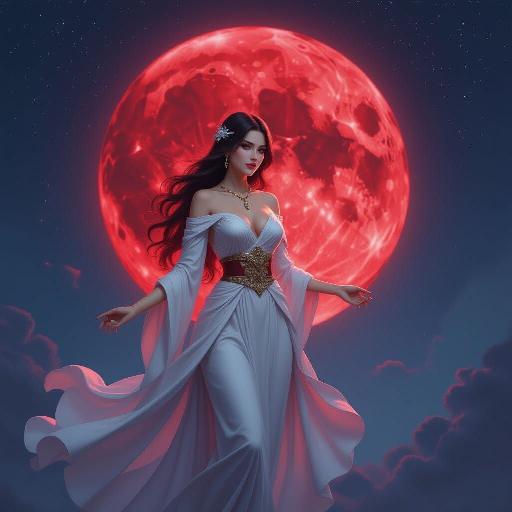 Celestial Goddess of the Bloody Red Moon
