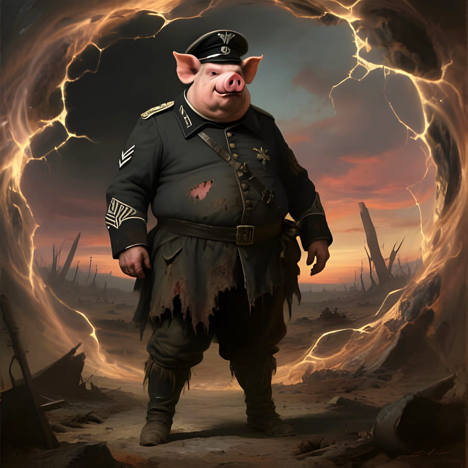 Grim Drill Sergeant at Arcane Portal Painting