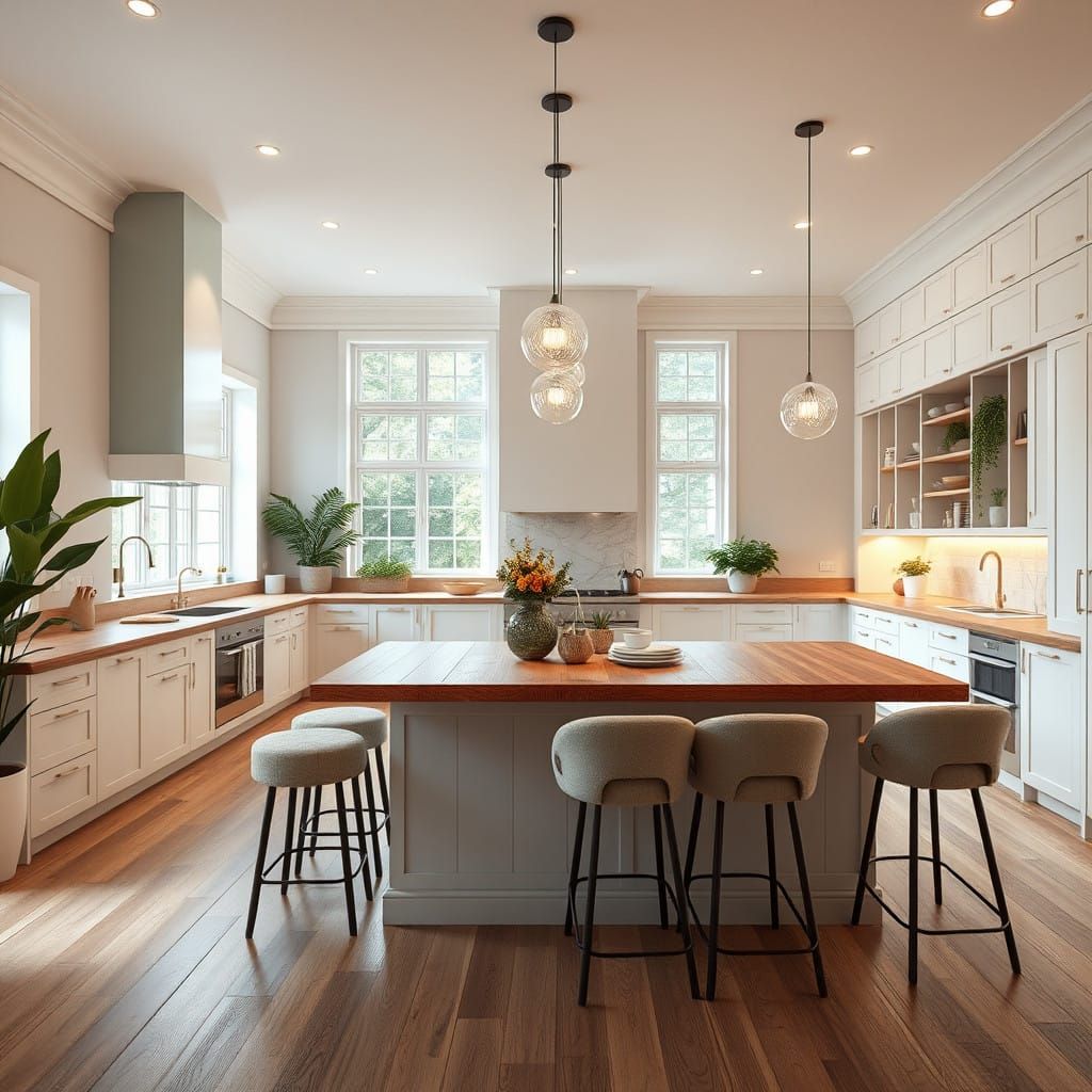 Surreal Nordic Kitchen Sanctuary in Futuristic Style