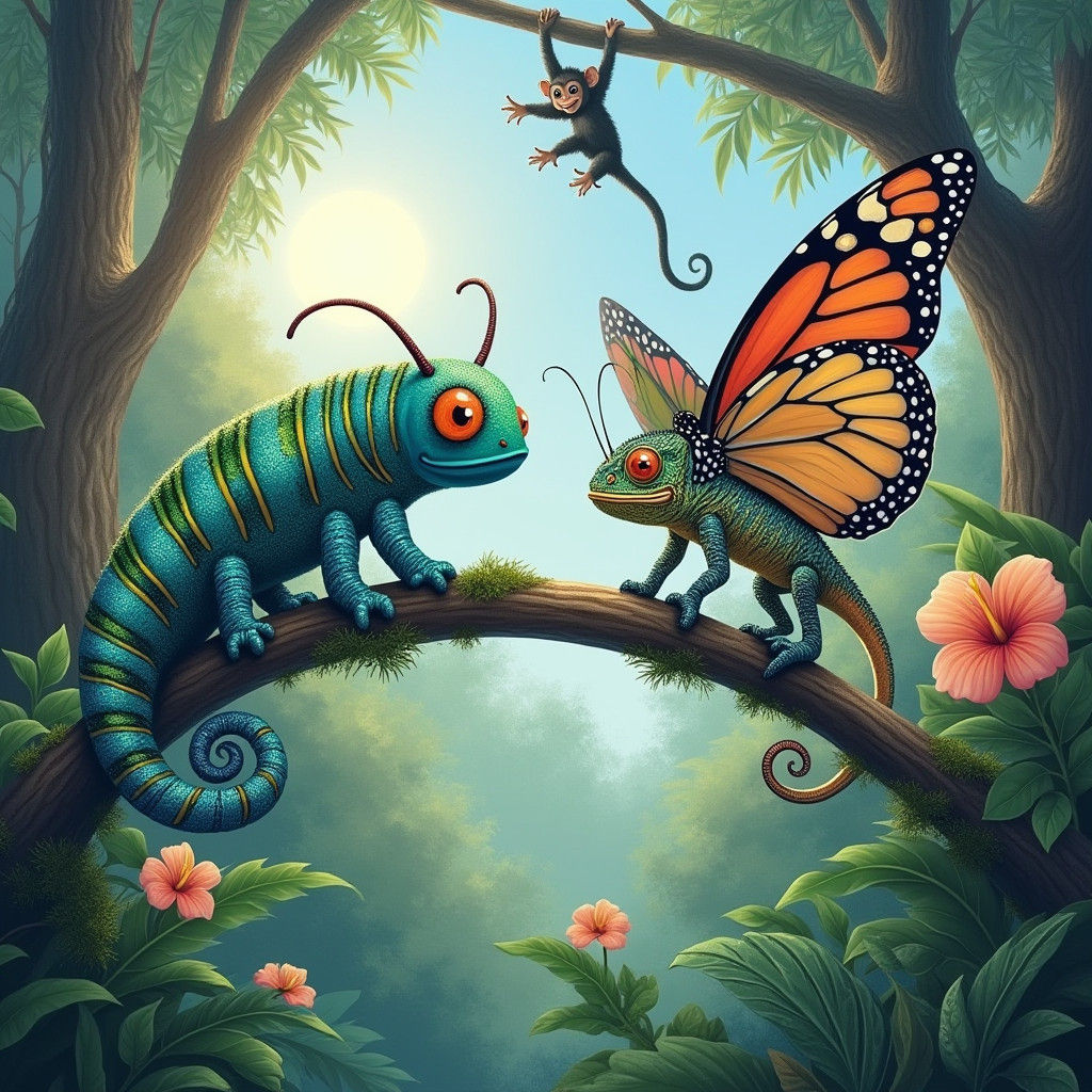 NO REGRETS? (yes, the monkey has five legs but hey -this is metamorphosis gone wrong)