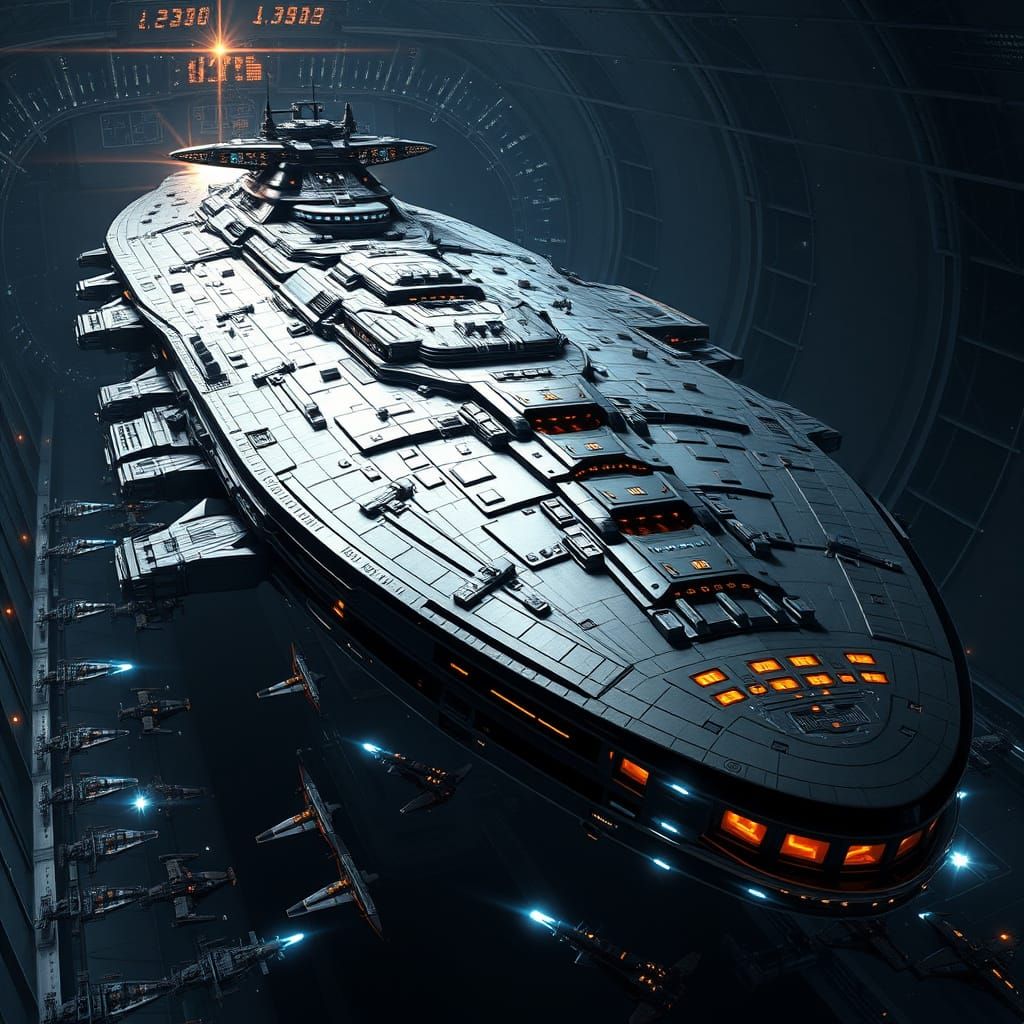 Cyberpunk Space Dreadnought Dominates the Galaxy with Futuri...