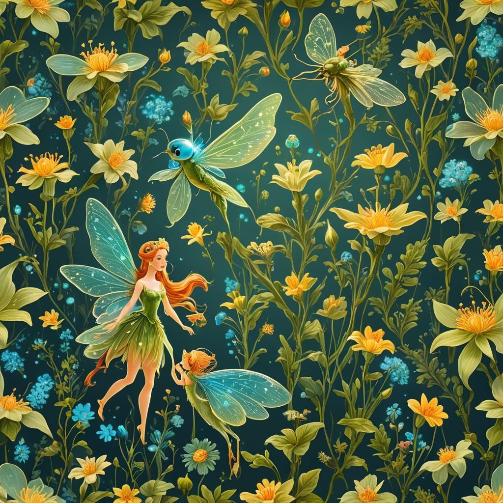 Bioluminescent Thumbelina in Radiant Light