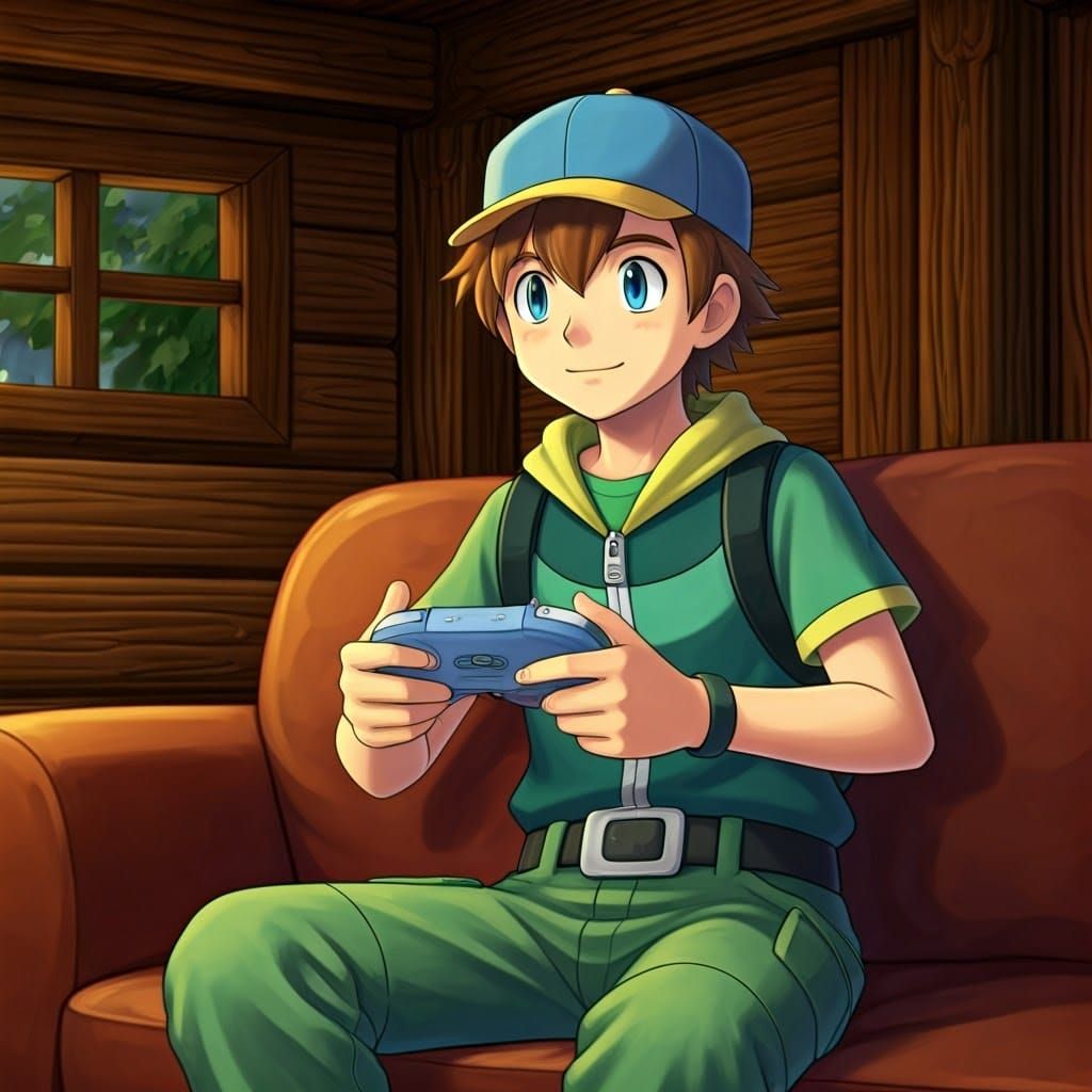 Young Trainer Enjoys Pokémon Puzzle League on Cozy Nintendo ...