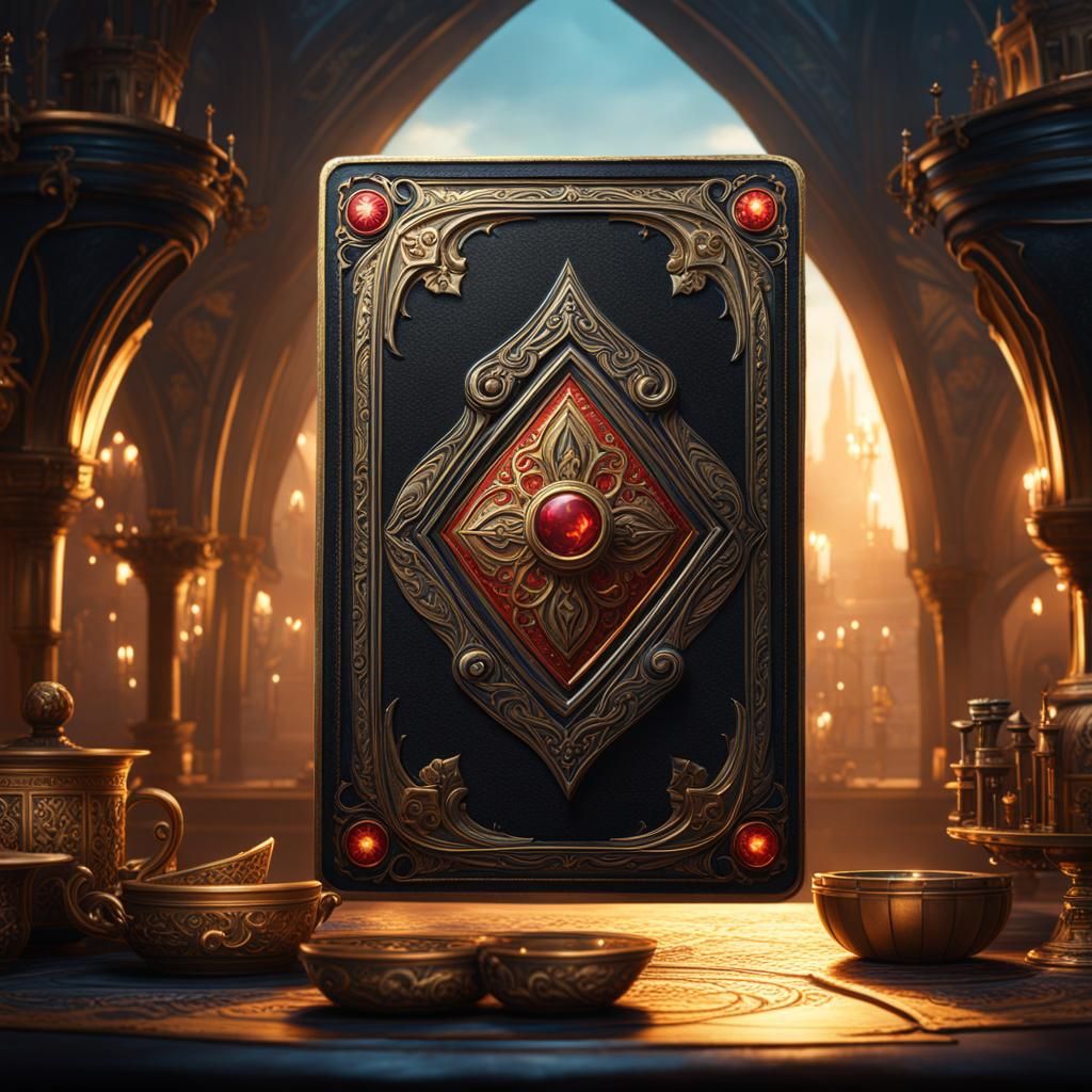 Fantastical Card Art in Detailed Matte Painting Style