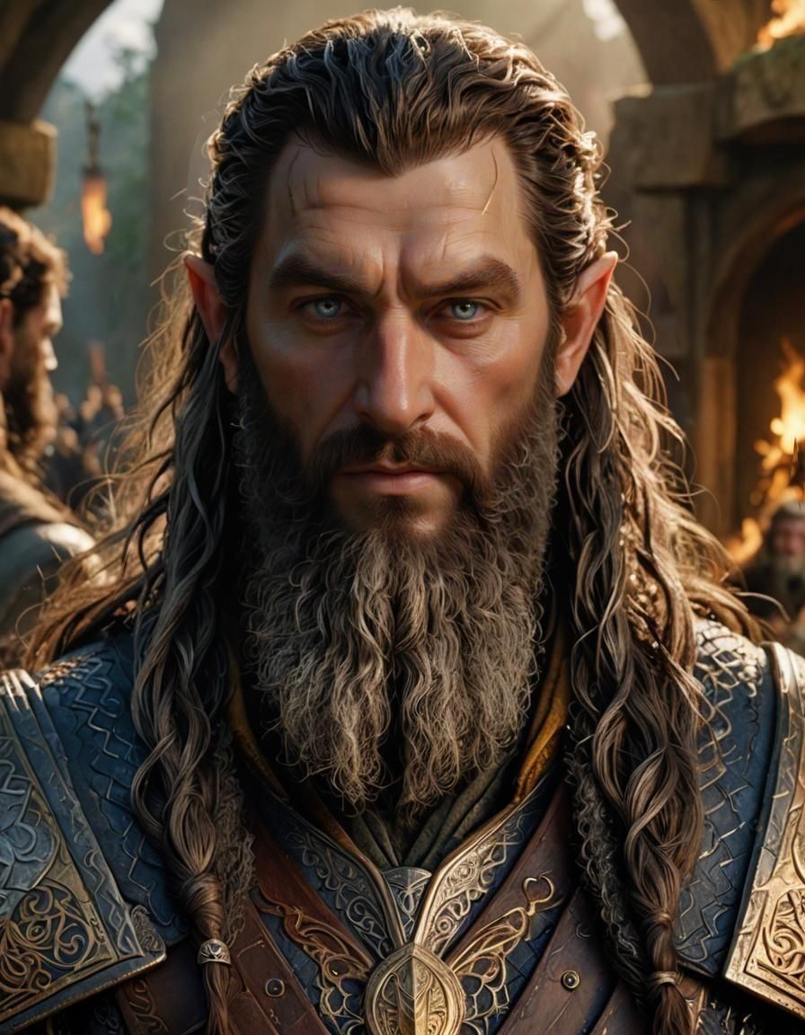 Thorin Oakenshield, a Triadic Color Concept Art Portrait