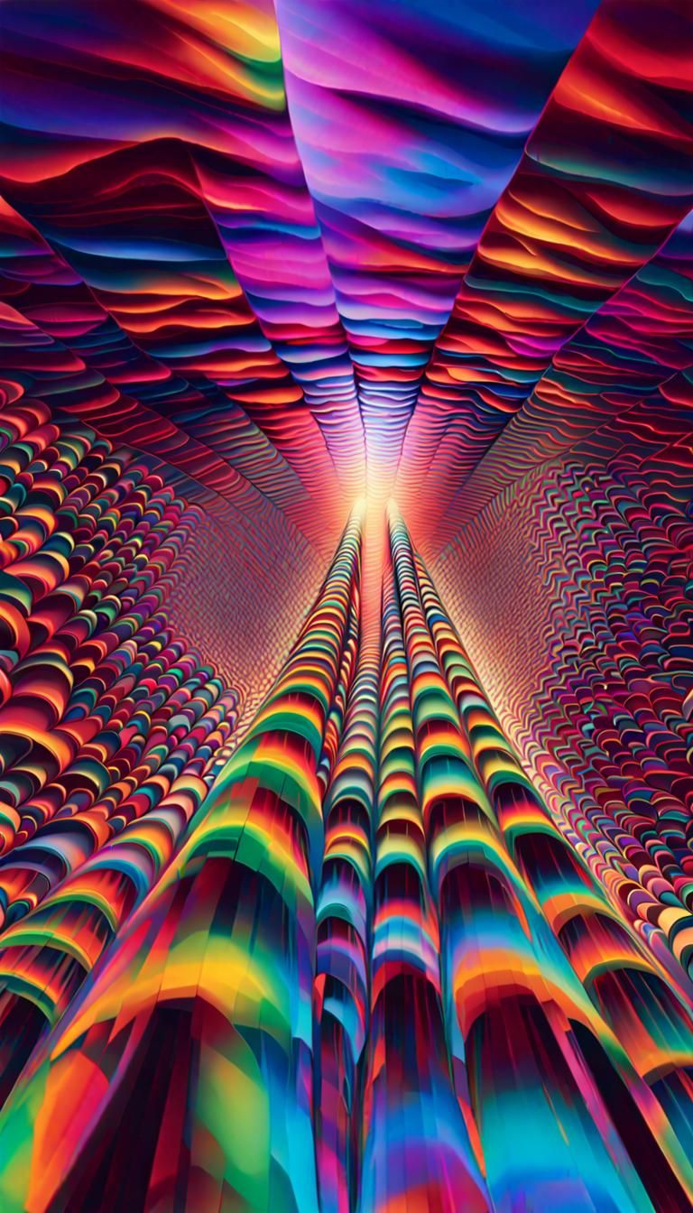 Psychedelic Motion: Iridescent Colors in Digital Art