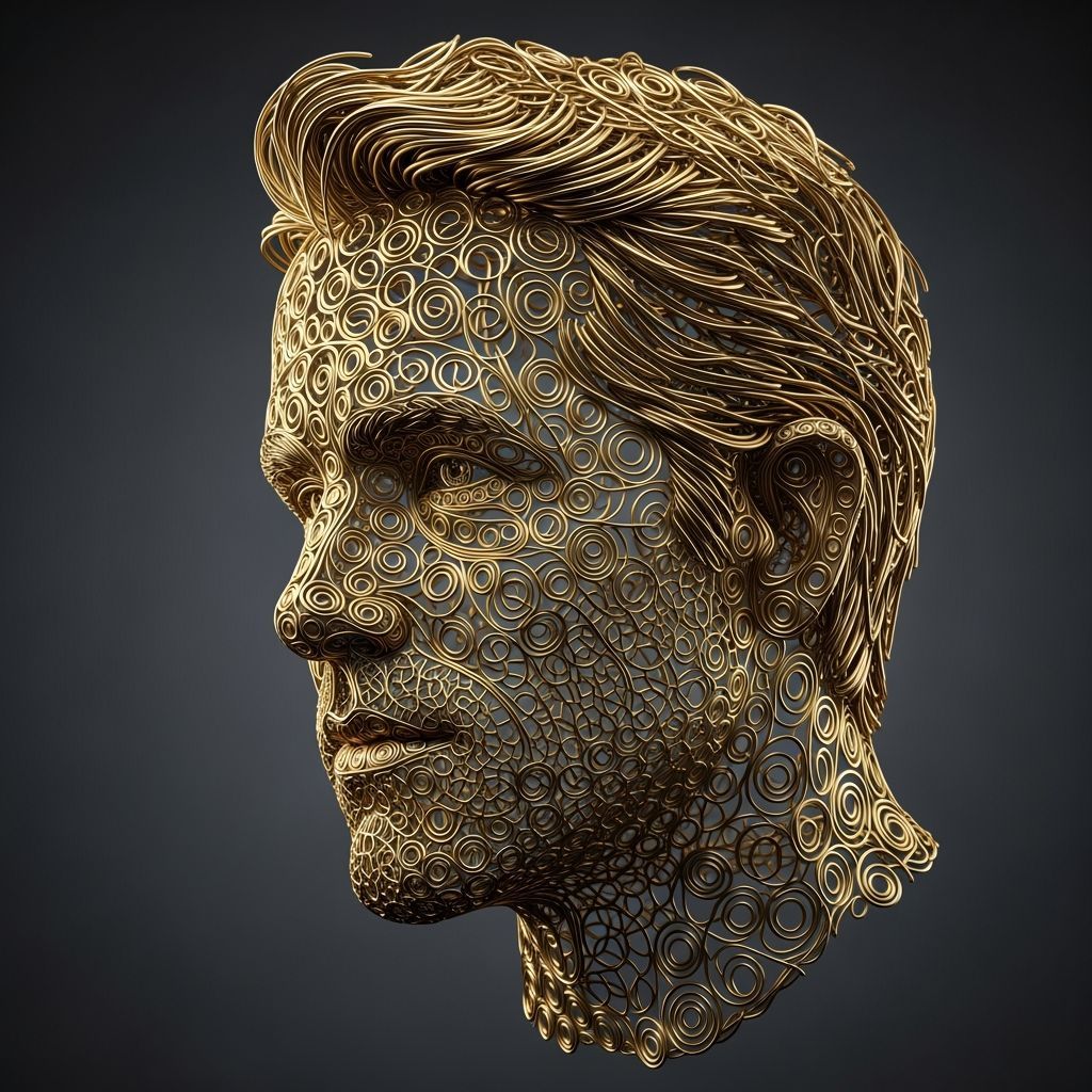 Ryan Reynolds Wire Sculpture 2