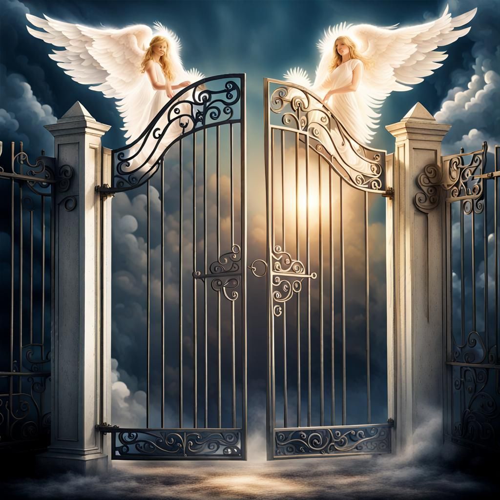 Angels Guide Soul to Heaven's Gate