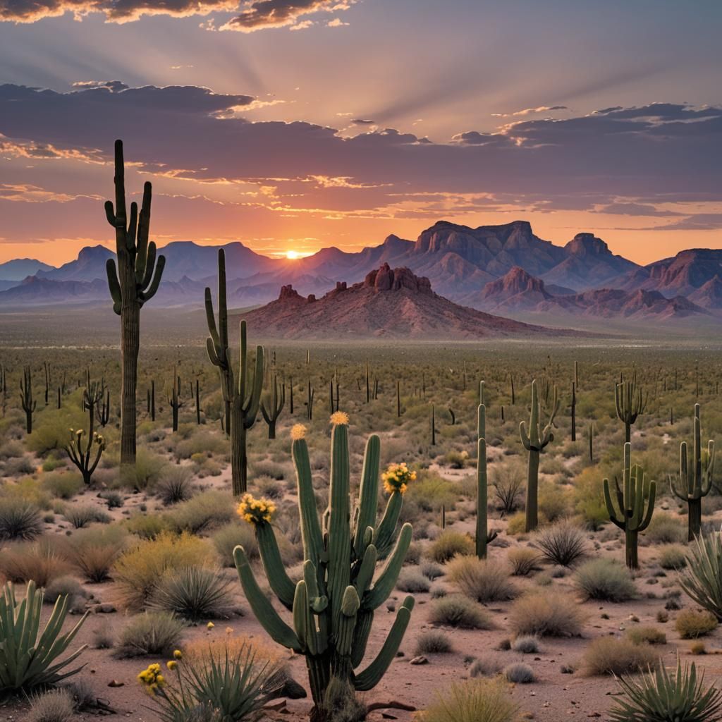 Sonoran desert sunset