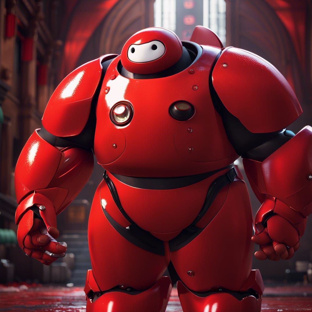 Baymax and Tadashi in Detailed Digital Painting