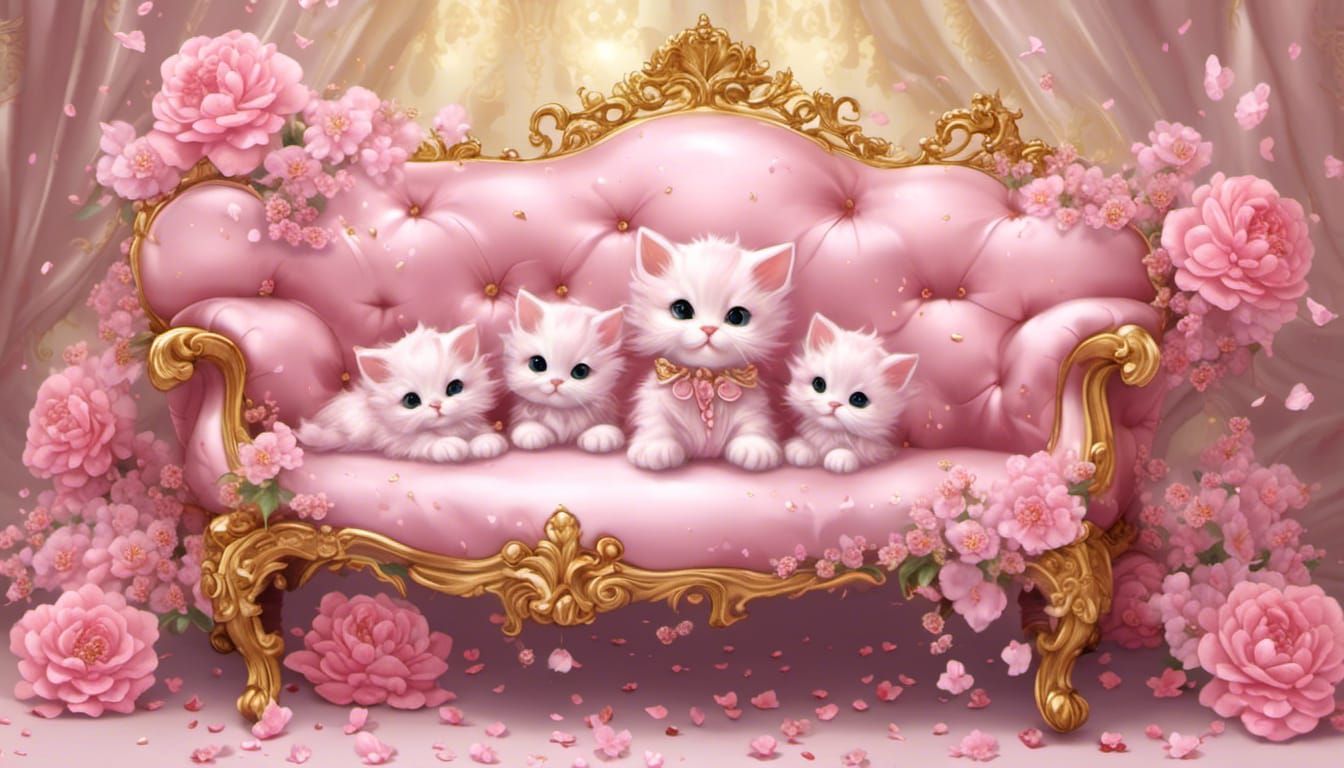 <lora:NC Hyperreal:1.0> soft adorable pink chibi kitten)pink...