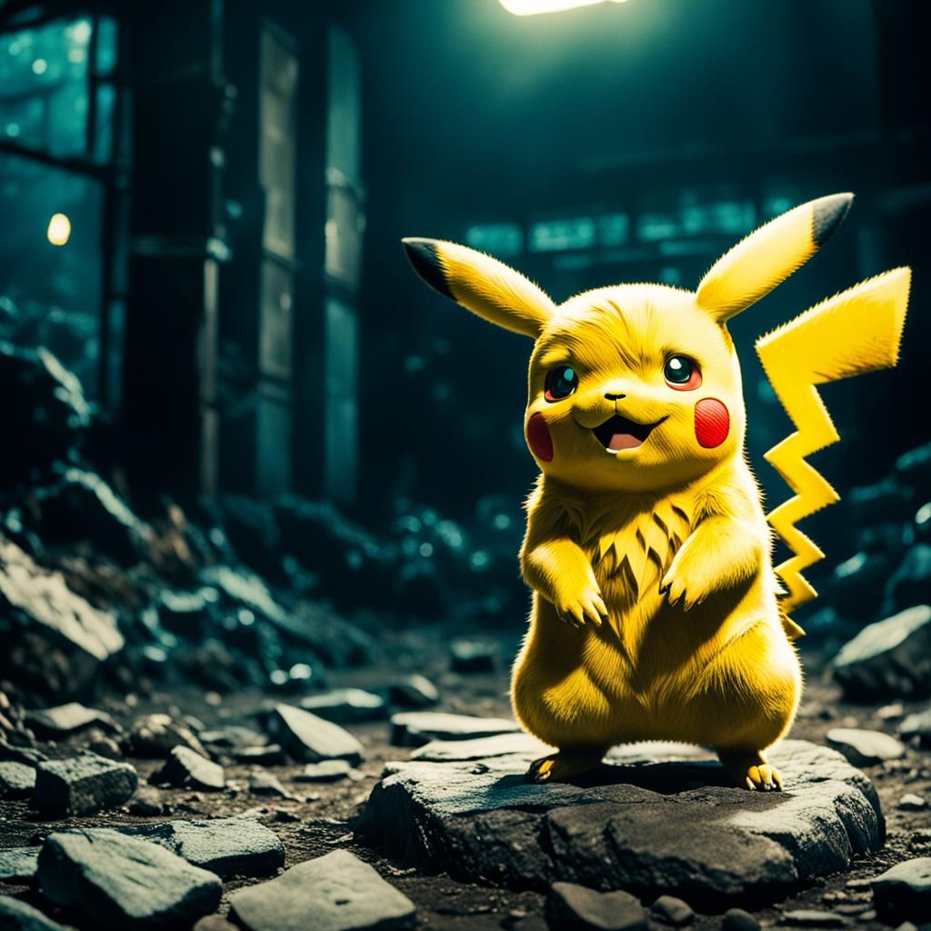 Live-Action Pikachu Cinematic Film Still