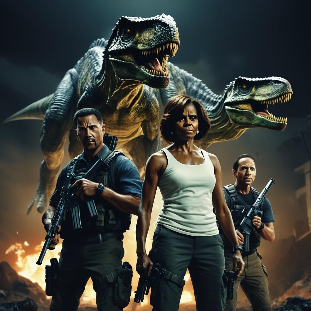 Dinosaurs with Guns: Cinematic Action Scene