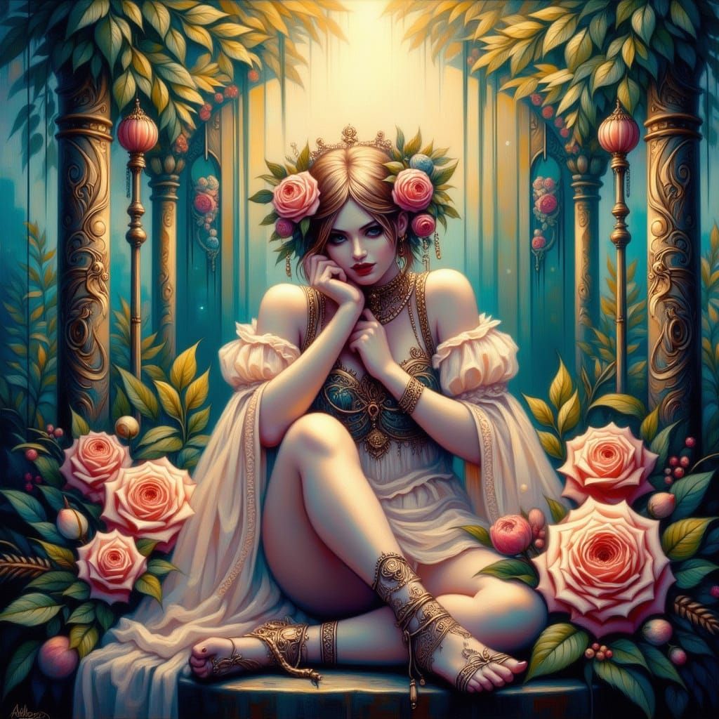 Healing Light in Nature: Whimsical Art