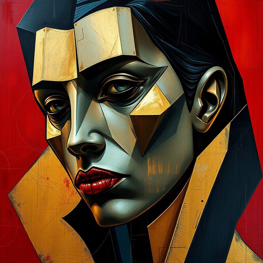 Avant-Garde Fragmentation in Luxurious Metallic Hues