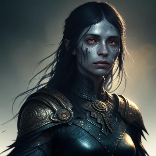 Dark Fantasy Humanoid with Veins, in Surreal Style