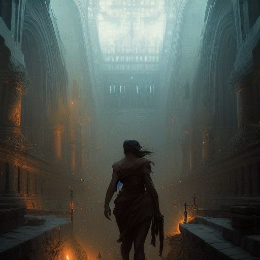 Ancient Librarian: Dark Fantasy Concept Art