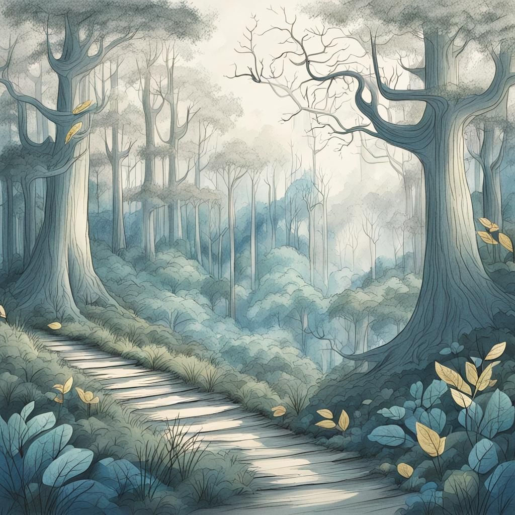 Forest Scene in Disney Cinderella Style