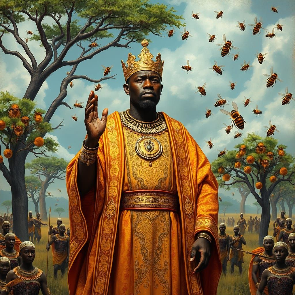 African King Confronts Foes with Brave Determination in Vibr...