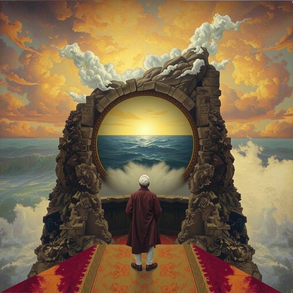 Romantic Cliffside Ocean View in Romanticism Style