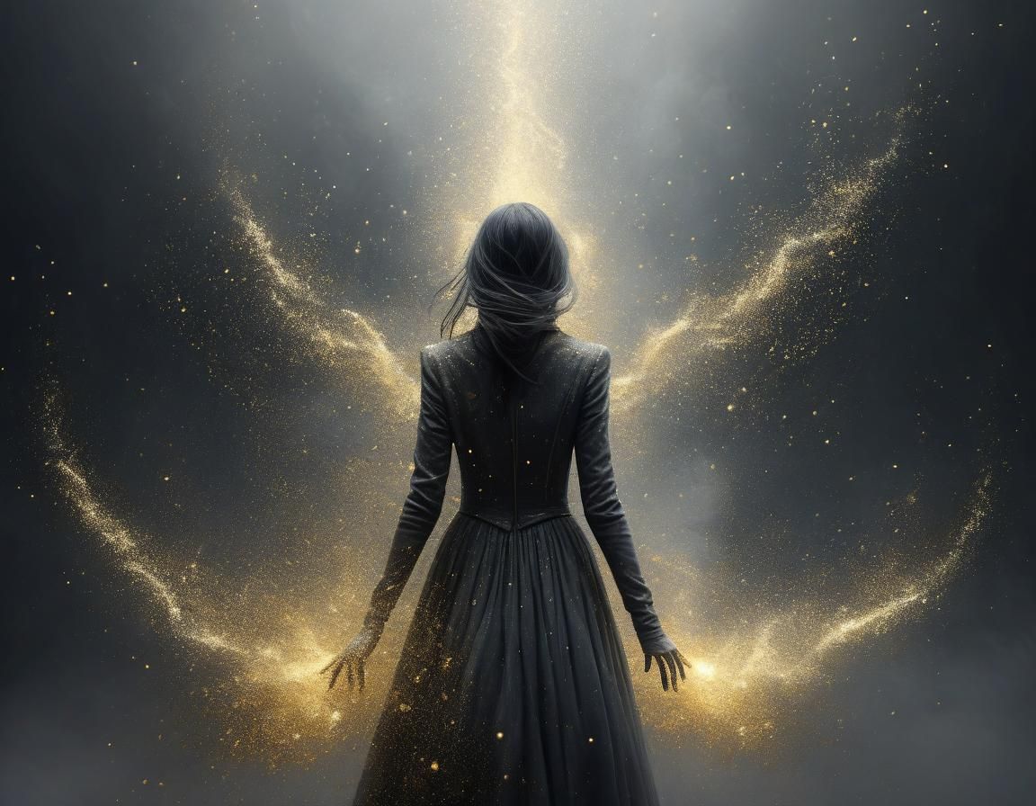 Ethereal Dust Devil in Abstract Gothic Art