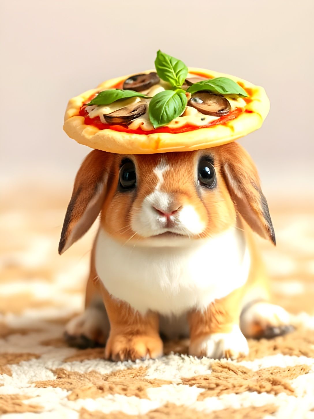 Bunny Balances Pizza: Beatrix Potter Style