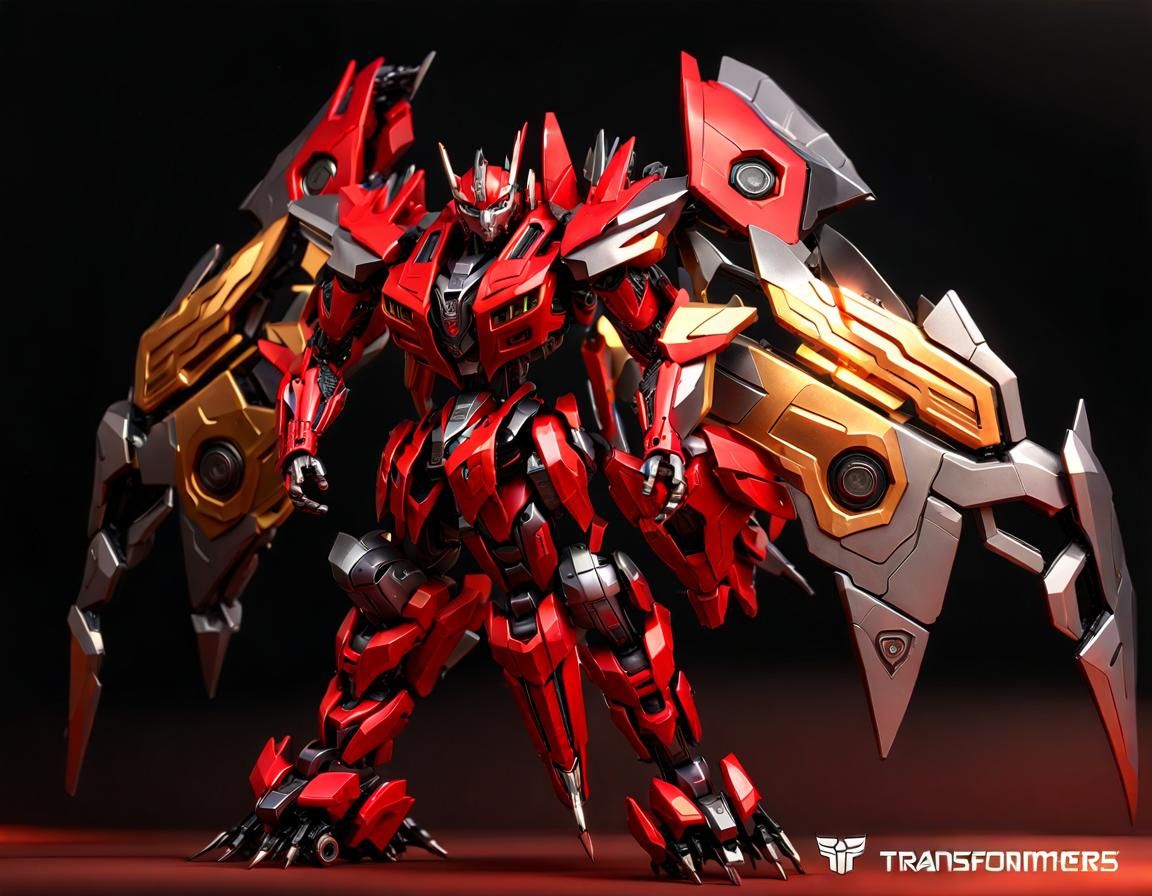 Futuristic Black Dragon Mecha Transformer in 8K