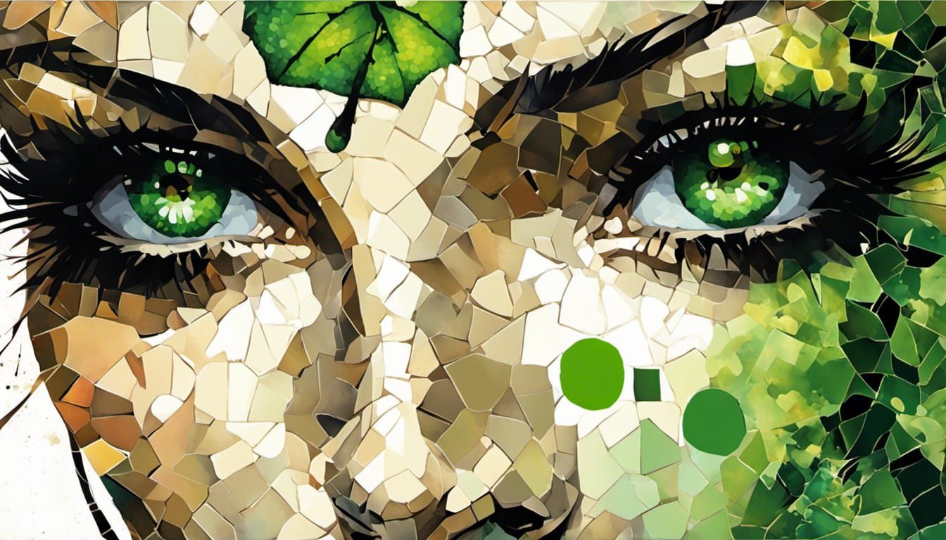 Poison Ivy in Pop Art Mosaic Collage