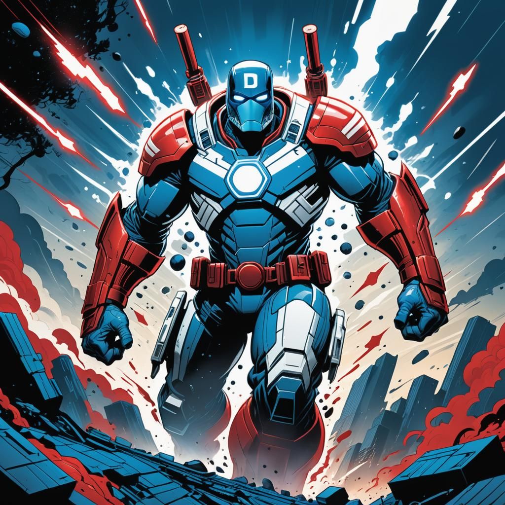 Futuristic Drone in Comic Book Art Style