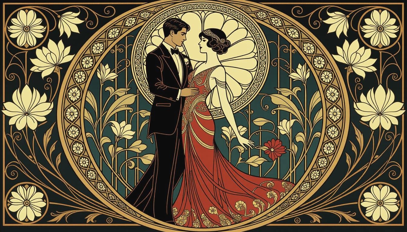 Art Deco and Art Nouveau Fusion Design