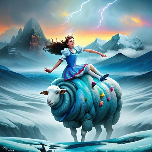 Surreal Ice Cream Storm Inspired by Dali and Oz