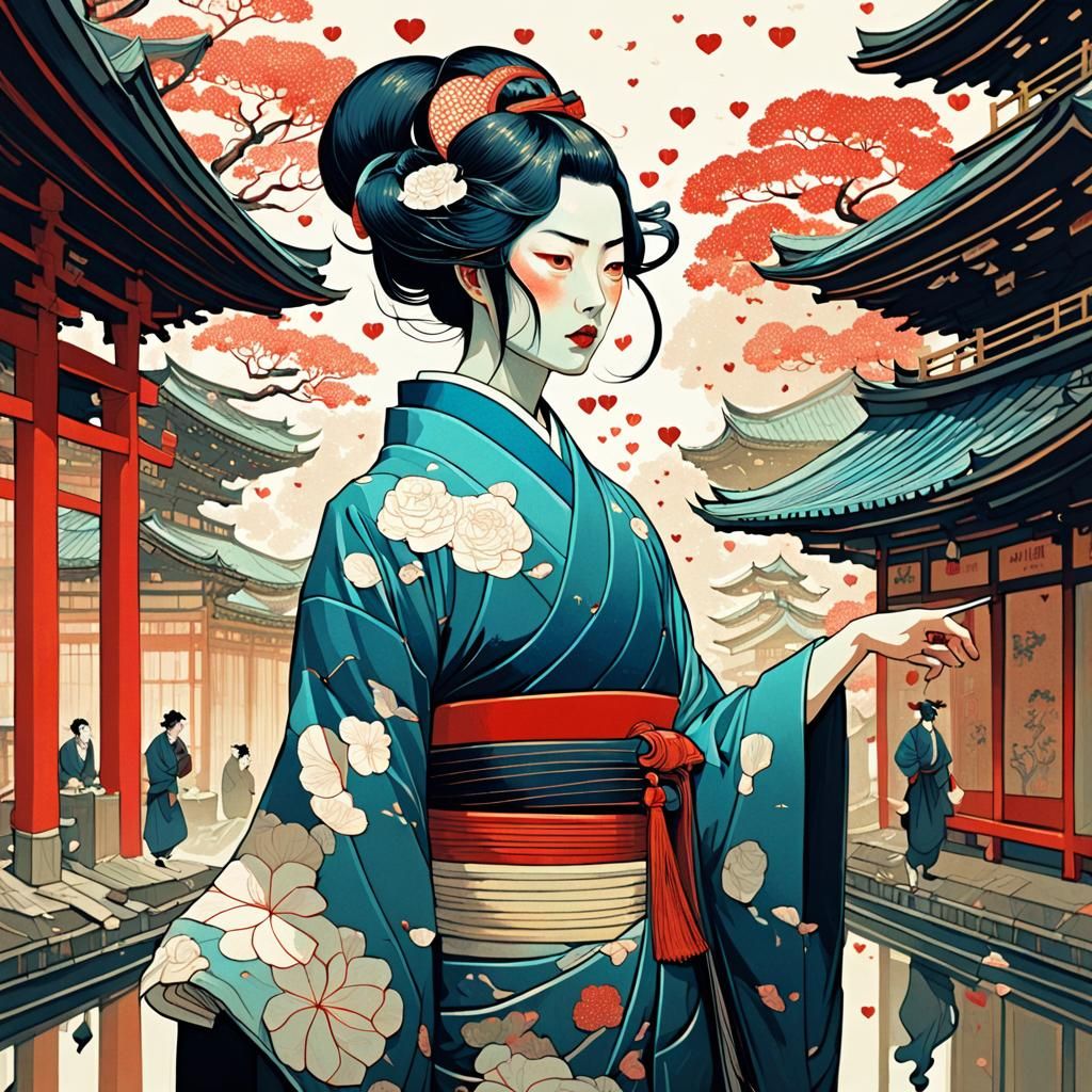 Heartbreaker in Classical Japan, Digital Art