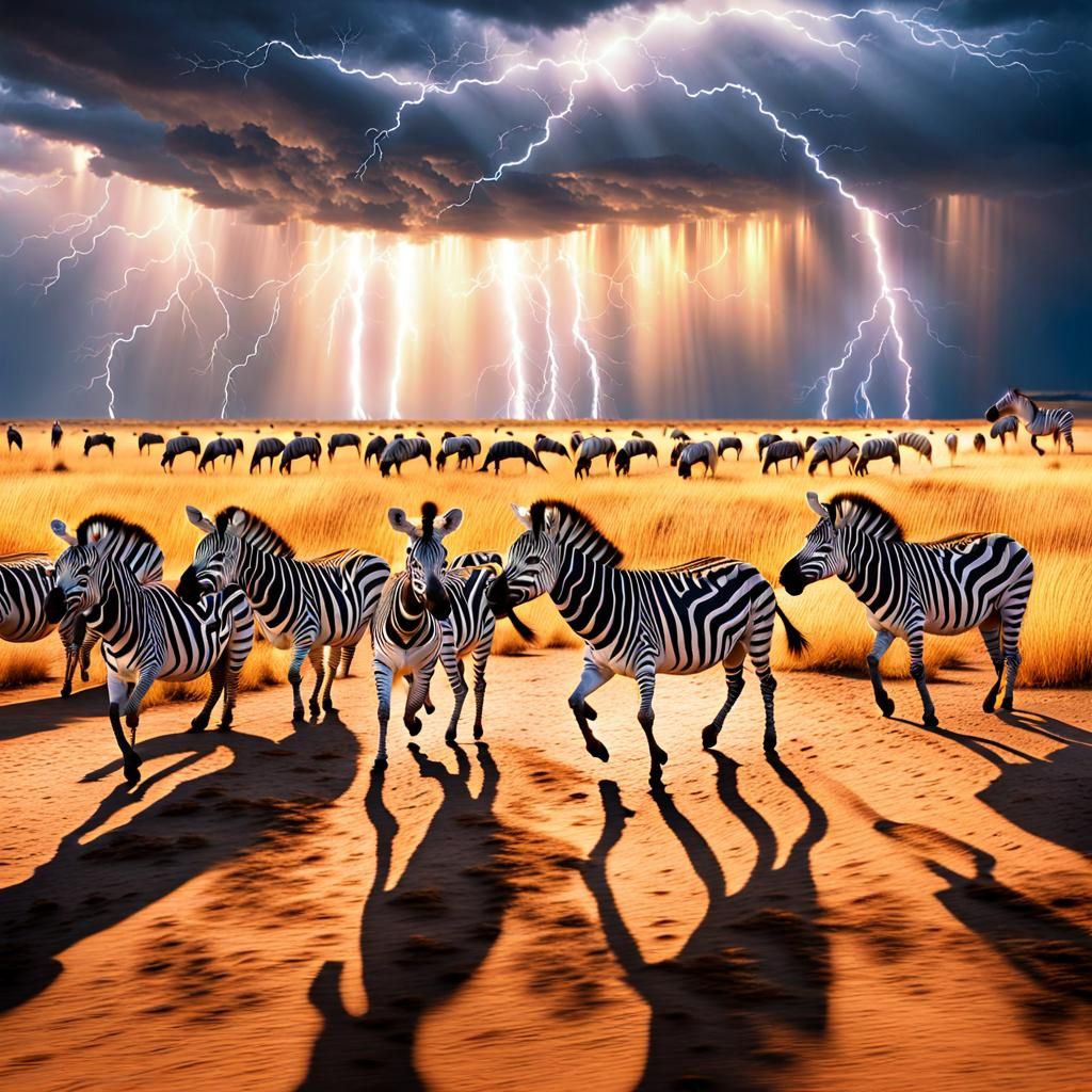 Savanna Dance: Rhythmic African Scene in 8K