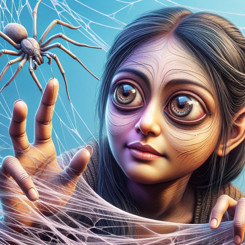 Fantasy South Asian Woman with Spider Eyes