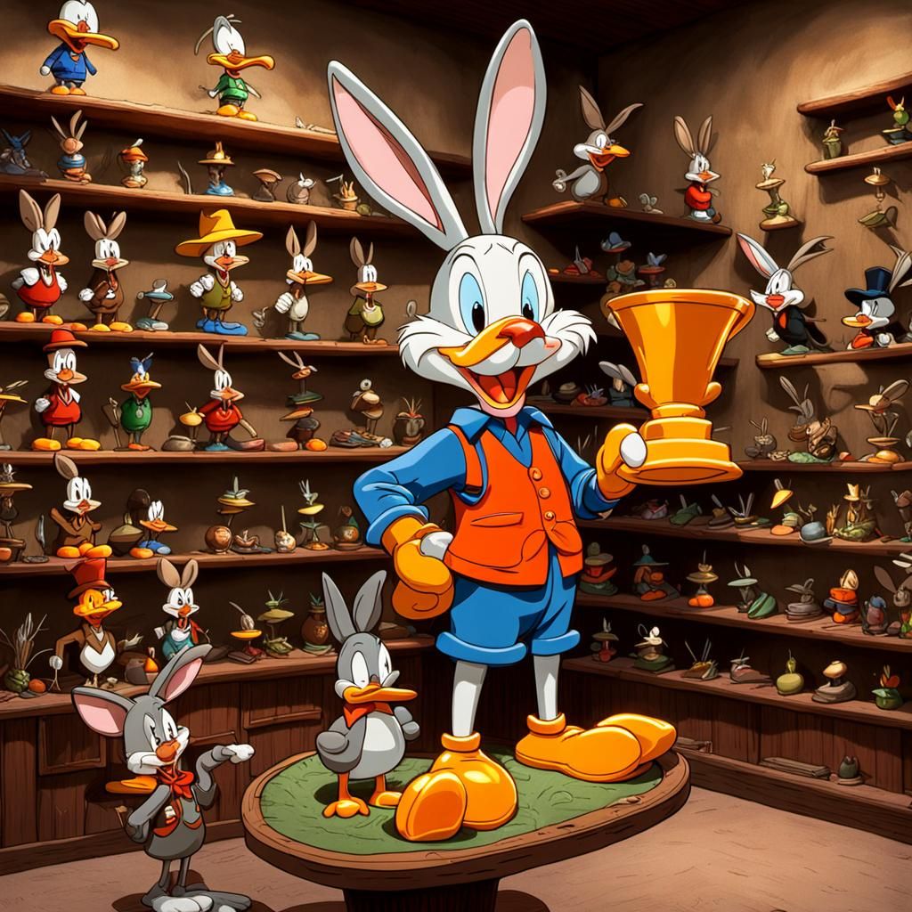 Elmer Fudd's Trophy Room: A Darkly Humorous Scene