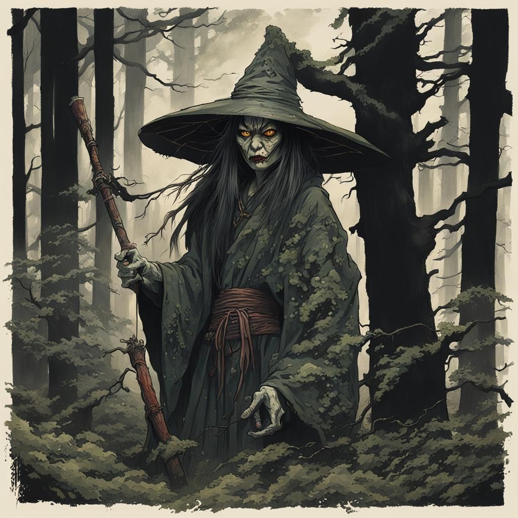 Japanese forest witch ( Yamauba)
