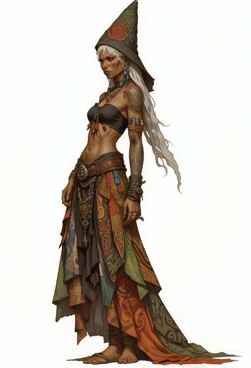 Polynesian Cthulhu Cultist in Heroic Fantasy Style