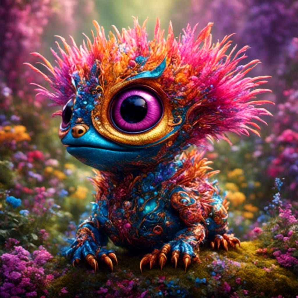 Stylized Cute Creature in Unique LoRA Style