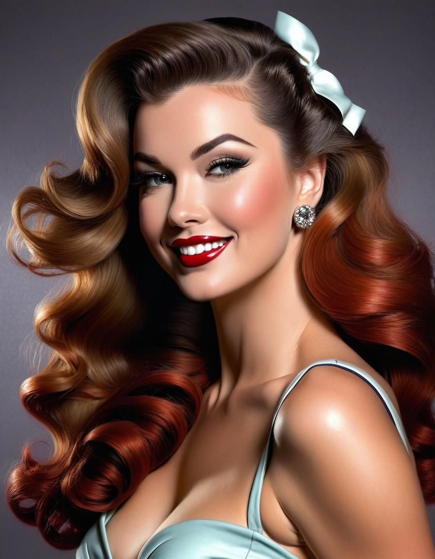 Glamorous Pinup Portrait in Bell and Wallis Style