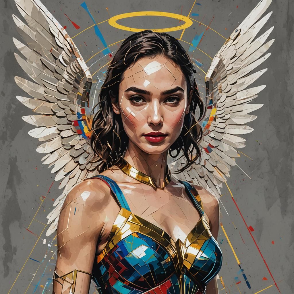 Gal Gadot as Angel in Pop Art Style