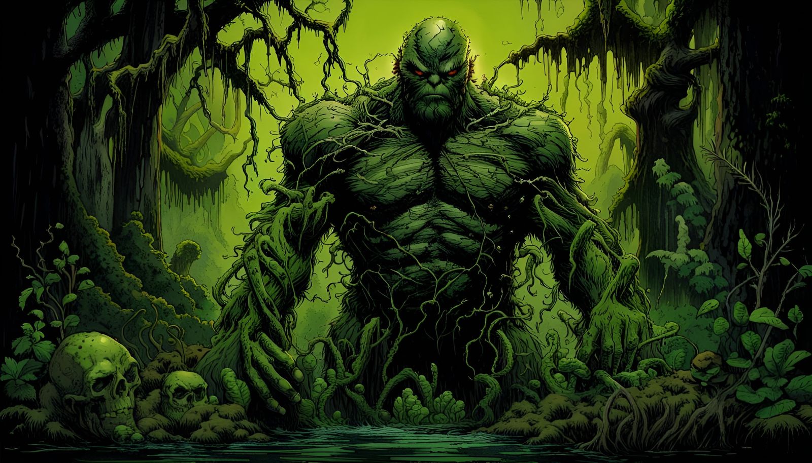 Swamp Thing in Comic Book Style, 8k