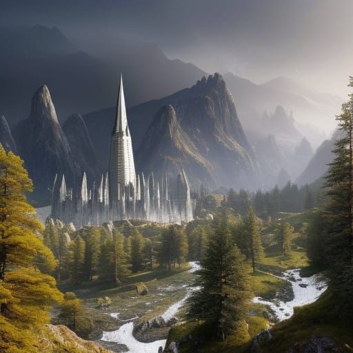 Isengard's Tower: A Dark Fantasy Concept Art