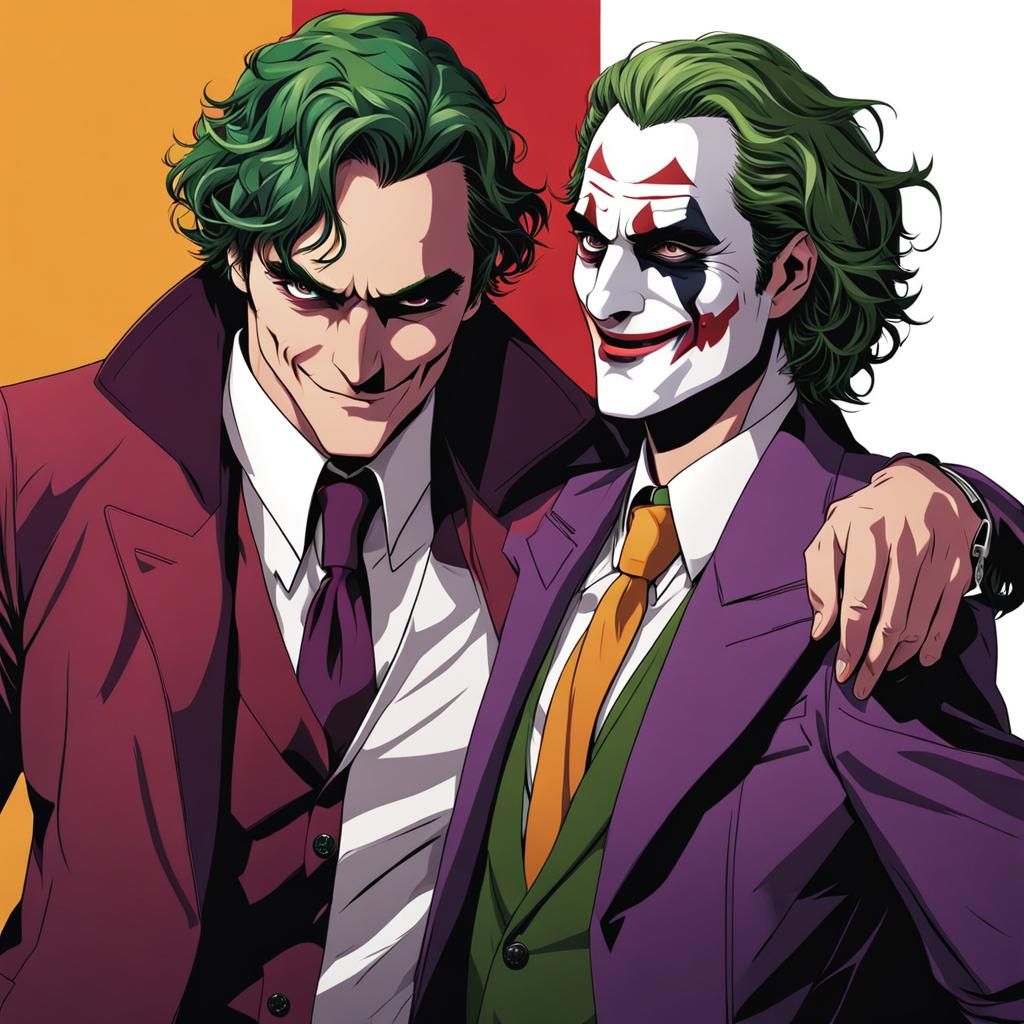 Anime-Style Joker Inspired by Joaquin Phoenix