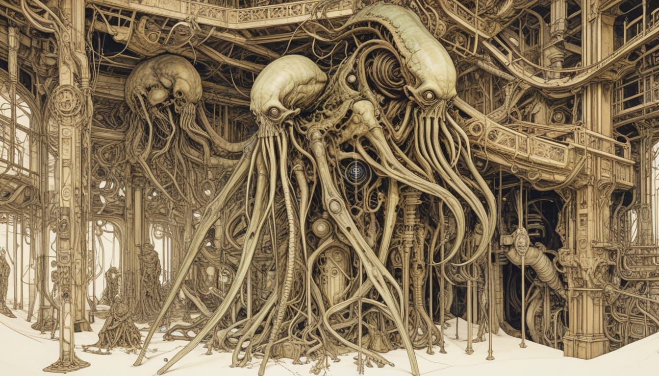 SELF-AWARE CYBORG STEAMPUNK MACHINE HALL OF FAME