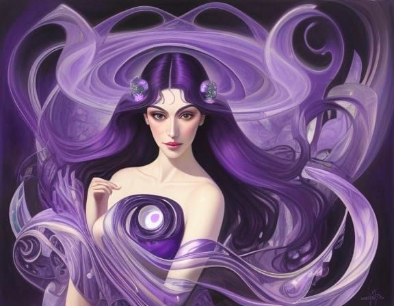 Surreal Amethyst A in Abstract Landscape