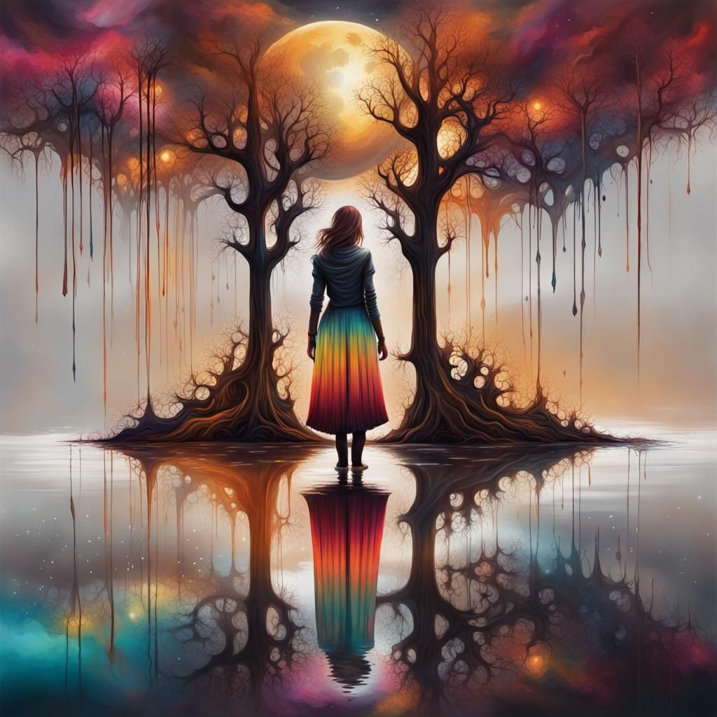 Dreamy Etherial Glow in Graffiti Art Style