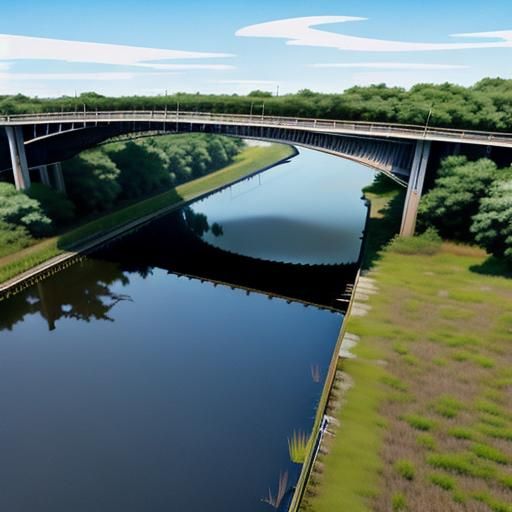 Blue Heron Flight in Studio Ghibli Manga Style