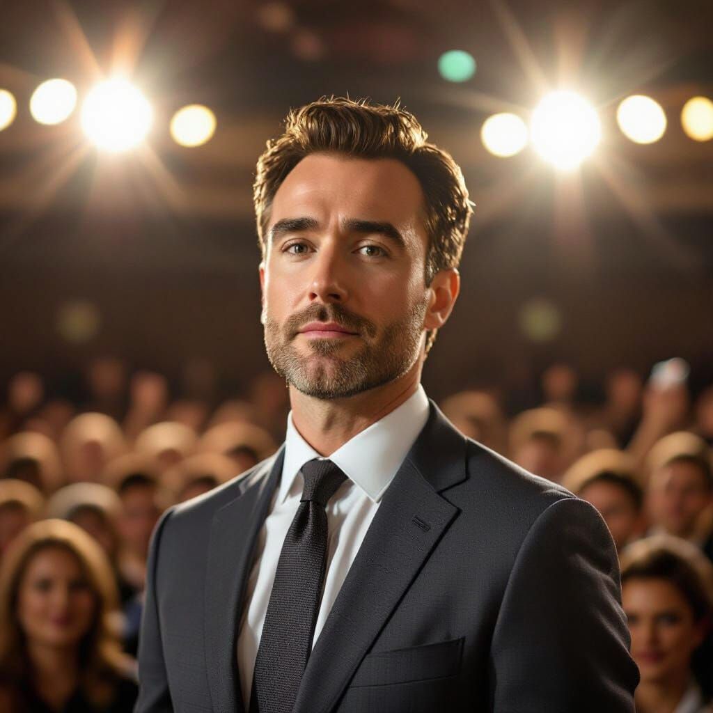 Hyperrealistic Portrait of Charlie Kirk Before Supporters