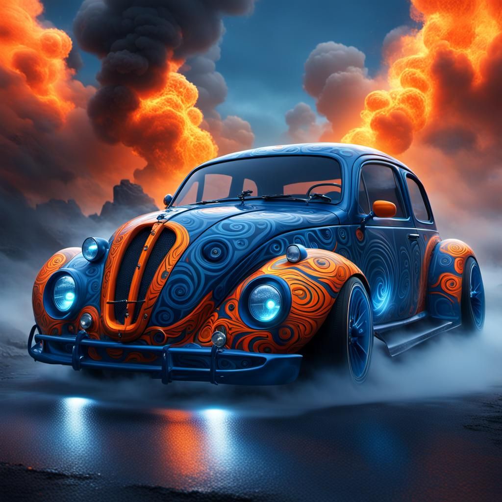 Intricate Vehicle in Digital Matte Painting Style